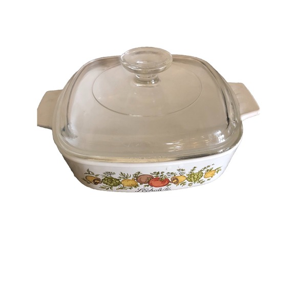 Vintage Corning Ware SPICE OF LIFE L'Echalote 1‎ Quart Casserole A-1-B With Lid - Picture 1 of 5